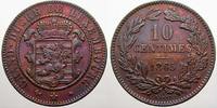Luxemburg Cu 10 Centimes Guillaume III. 1849-1890.