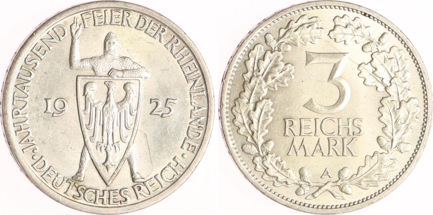 Weimarer Republik Reichsmark A Rheinlande Ef Ma Shops