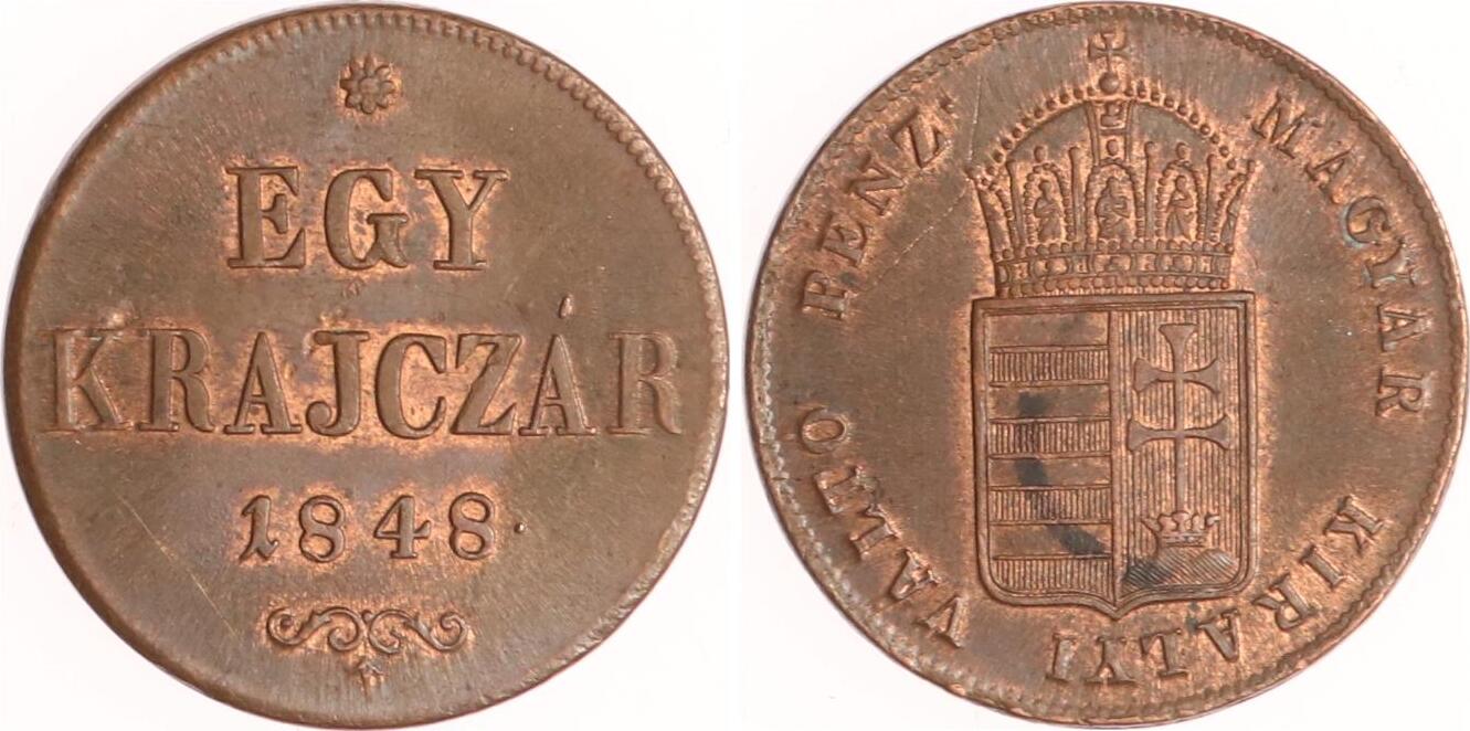 Österreich 1 Kreuzer 1848 Revolution EF MA Shops