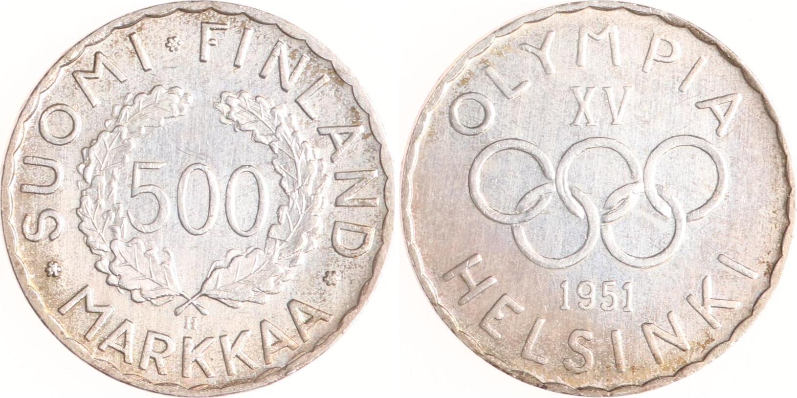 Finnland 500 Markkaa 1951 Olympische Spiele EF MA Shops