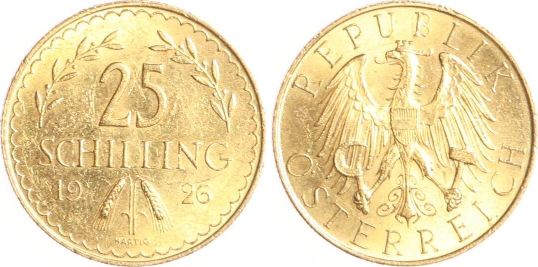 Österreich 25 Schilling 1926 1 Republik UNC MA Shops