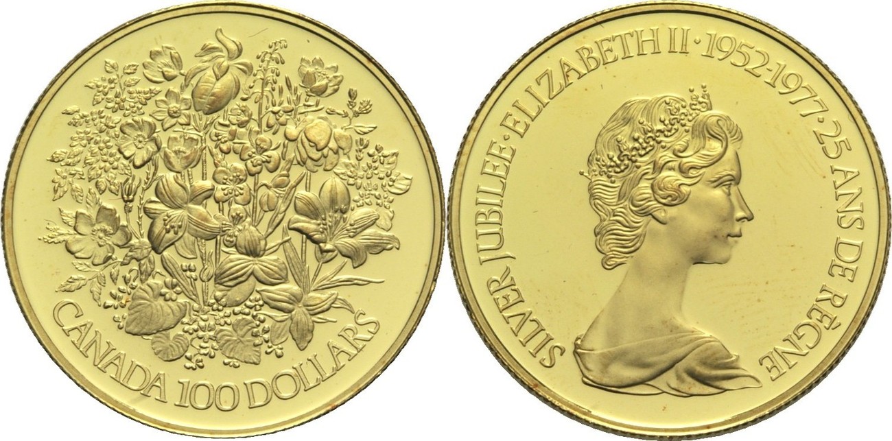 Kanada 100 Dollars 1977 Elisabeth II BU MS65 70 MA Shops