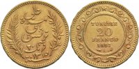 Tunesien 20 Francs Französisches Protektorat