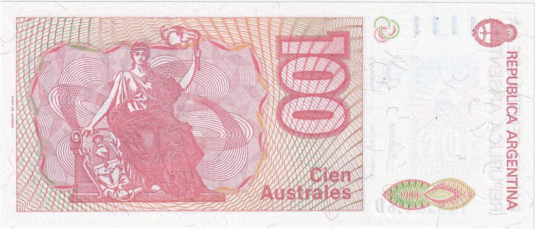 Argentina 100 Australes Undated 1985 90 KM 327c UNC 65 70 MA Shops