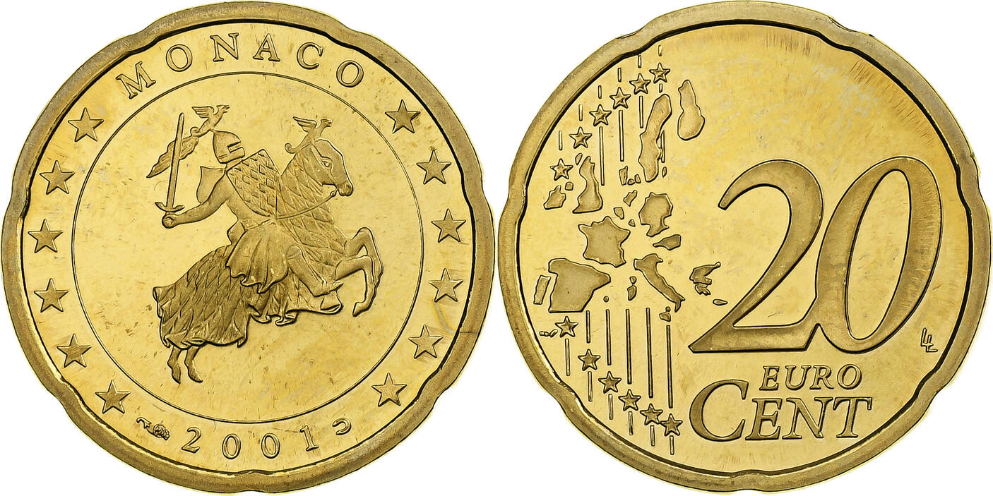 Monaco Euro Cent A Rainier Iii Proof Be Paris Brass Ms