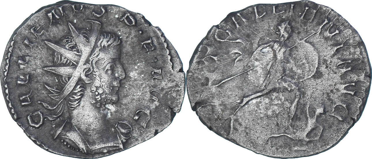 Antoninianus 258 259 Lugdunum Coin Gallienus Lugdunum Billon RIC 54