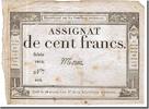Assignats 100 Francs 100 Francs type Domaines Nationaux, signé Morin