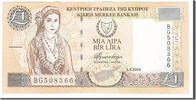 Cyprus 1 Pound Foreign Banknoten Cyprus, 1 Pound type 1997-01
