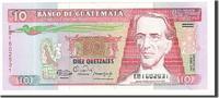 Guatemala 10 Quetzales Foreign Banknoten Guatemala, 10 Quetzales type Granados