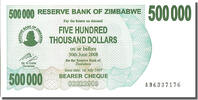 Zimbabwe 500 000 Dollars Foreign Banknoten Zimbabwe, 500000 Dollars type 2007