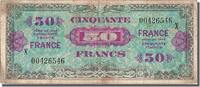 Trésor 50 Francs French Banknoten des Schatzamt Frankreich 50 Francs type Verso France