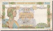 Banque De France 500 Francs French Banknoten Frankreich 500 Francs type La Paix