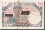 Trésor 50 Francs French Banknoten des Schatzamt Frankreich 50 Francs type Suez
