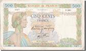 Banque De France 500 Francs French Banknoten Frankreich 500 Francs type La Paix