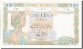 Banque De France 500 Francs French Banknoten Frankreich 500 Francs type La Paix