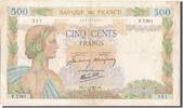 Banque De France 500 Francs French Banknoten Frankreich 500 Francs type La Paix