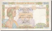 Banque De France 500 Francs French Banknoten Frankreich 500 Francs type La Paix