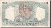 Banque De France 1000 Francs French Banknoten Frankreich 1000 Francs type Minerve et Hercule
