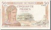 Banque De France 50 Francs French Banknoten Frankreich 50 Francs type Cérès