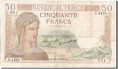 Banque De France 50 Francs French Banknoten Frankreich 50 Francs type Cérès