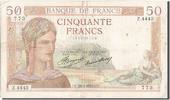 Banque De France 50 Francs French Banknoten Frankreich 50 Francs type Cérès