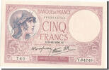 Banque De France 5 Francs French Banknoten Frankreich 5 Francs type Violet