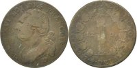 French Revolution (1789-1804) 12 Denarius French Revolution Frankreich Constitution, 12 Deniers François 1792 Lyon, KM 600