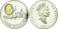 Canada 20 Dollars Foreign Coins Münzen Canada, Elisabeth II, 20 Dollars Aviation Lewis Leigh 1993,