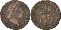 French Royal 1/2 Sol Royal French coins Frankreich Königreichr Louis XV, 1/2 Sol à la vieille tête 17