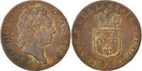 French Royal 1/2 Sol Royal French coins Frankreich Königreichr Louis XV, 1/2 Sol à la vieille tête 17