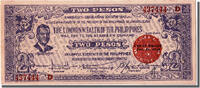 Philippines 2 Pesos Foreign Banknoten Philippines, 2 Pesos type Quezon