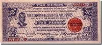 Philippines 2 Pesos Foreign Banknoten Philippines, 2 Pesos type Quezon