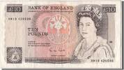 Great Britain 10 Pounds Foreign Banknoten Great Britain, 10 Livres type Elizabeth II