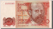 Spain 200 Pesetas Foreign Banknoten Espagne, 200 Pesetas type Leopoldo Alas Clarin