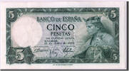 Spain 5 Pesetas Foreign Banknoten Spain, 5 Pesetas type Alfonso X