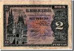 Spain 2 Pesetas Foreign Banknoten Spain, 2 Pesetas type 1938
