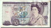 Great Britain 20 Pounds Foreign Banknoten Great Britain, 20 Livres type Elizabeth II