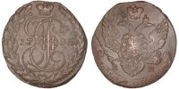 Russia 5 Kopeks Foreign Coins Münzen Russie, Catherine II, 5 Kopeks