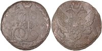 Russia 5 Kopeks Foreign Coins Münzen Russie, Catherine II, 5 Kopeks