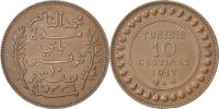 Tunisia 10 Centimes Foreign Coins Münzen Tunisie, Muhammad al-Nasir Bey, 10 Centimes, 1917, KM 236