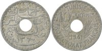 Tunisia 10 Centimes Foreign Coins Münzen Tunisie, Ahmad Pasha Bey, 10 Centimes, 1941, KM 267