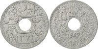 Tunisia 10 Centimes Foreign Coins Münzen Tunisie, Ahmad Pasha Bey, 10 Centimes, 1942, KM 267