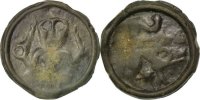 Gallic Potin Antike Gallic Kelten Rèmes, Région de Reims, Potin au personnage de face, DT 220