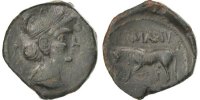 Gallic Bronze Antike Gallic Kelten Rèmes, Région de Reims, Bronze GERMANVS INDVTILLI au taurea