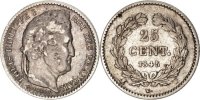 Semi Moderns (1805-1899) 25 Centimes French Moderns Frankreich Louis Philippe Ier, 25 Centimes 1845 W (Lille), KM 755