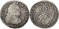 French Royal 1/4 Ecu Royal French coins Frankreich Königreichr France, Louis XIV, 1/4 Écu aux palmes