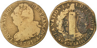 French Revolution (1789-1804) 2 Sols French Revolution Frankreich France, Constitution, 2 Sols type François 1791 A (