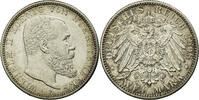 Germany 2 Mark Foreign Coins Münzen Allemagne, Wurttemberg, Wilhelm II, 2 Mark, Deutschland ab