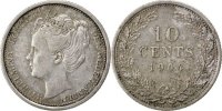 Netherlands 10 Cents Foreign Coins Münzen Pays-Bas, Wilhelmina, 10 Cents 1904