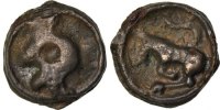 Gallic Potin Antike Gallic Kelten Sequanes, Region of Besançon, Potin with big head